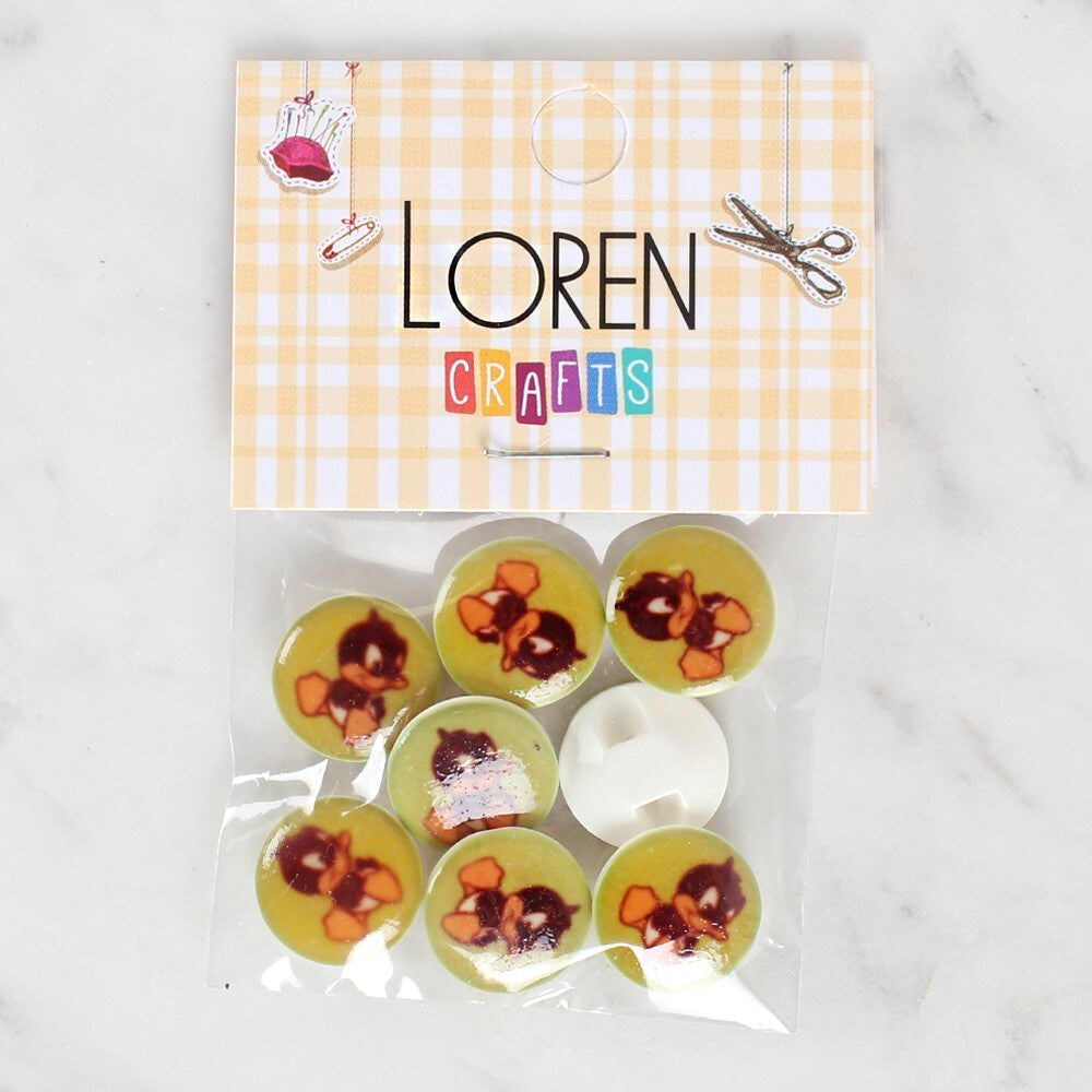 Loren Crafts 8'Li Ördek Düğme - 1204