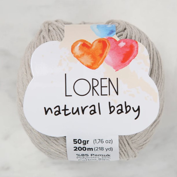 Loren Natural Küf Yeşili El Örgü İpi - R089 - 33936