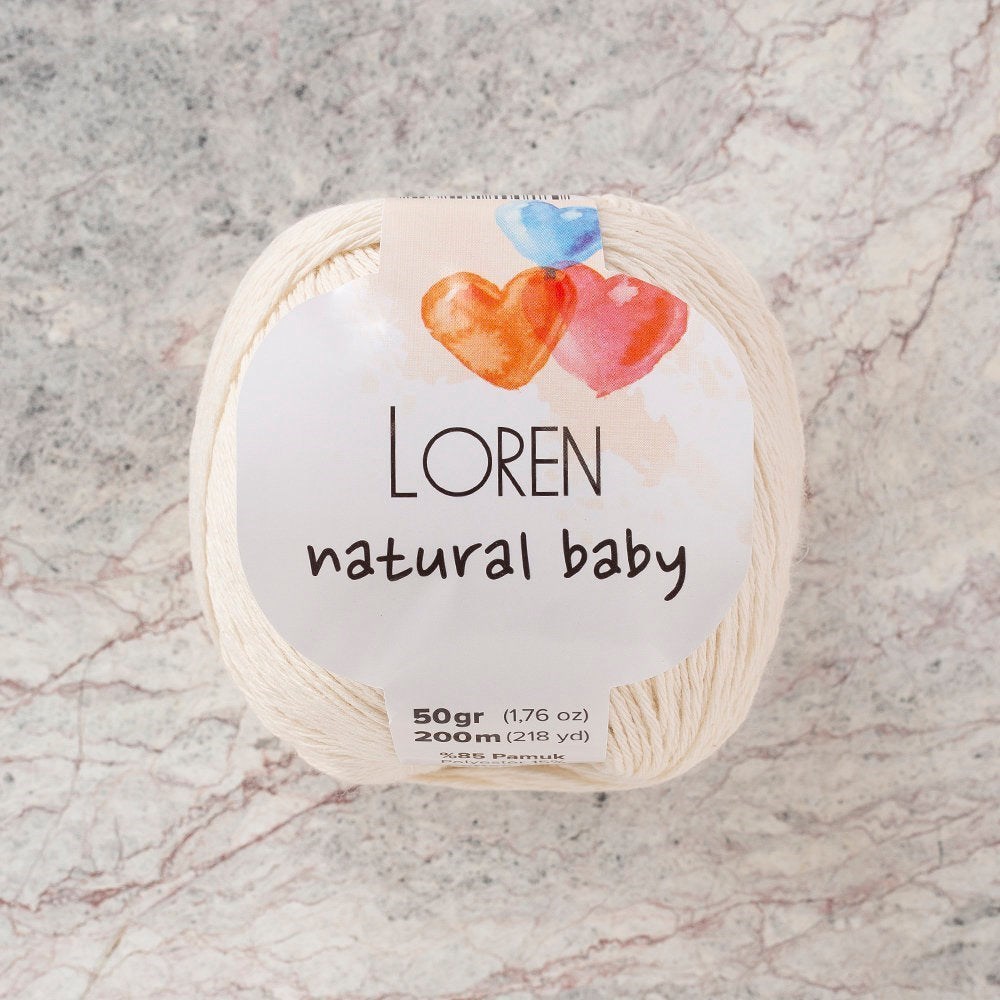 Loren Natural Krem El Örgü İpi - R083 - 33945
