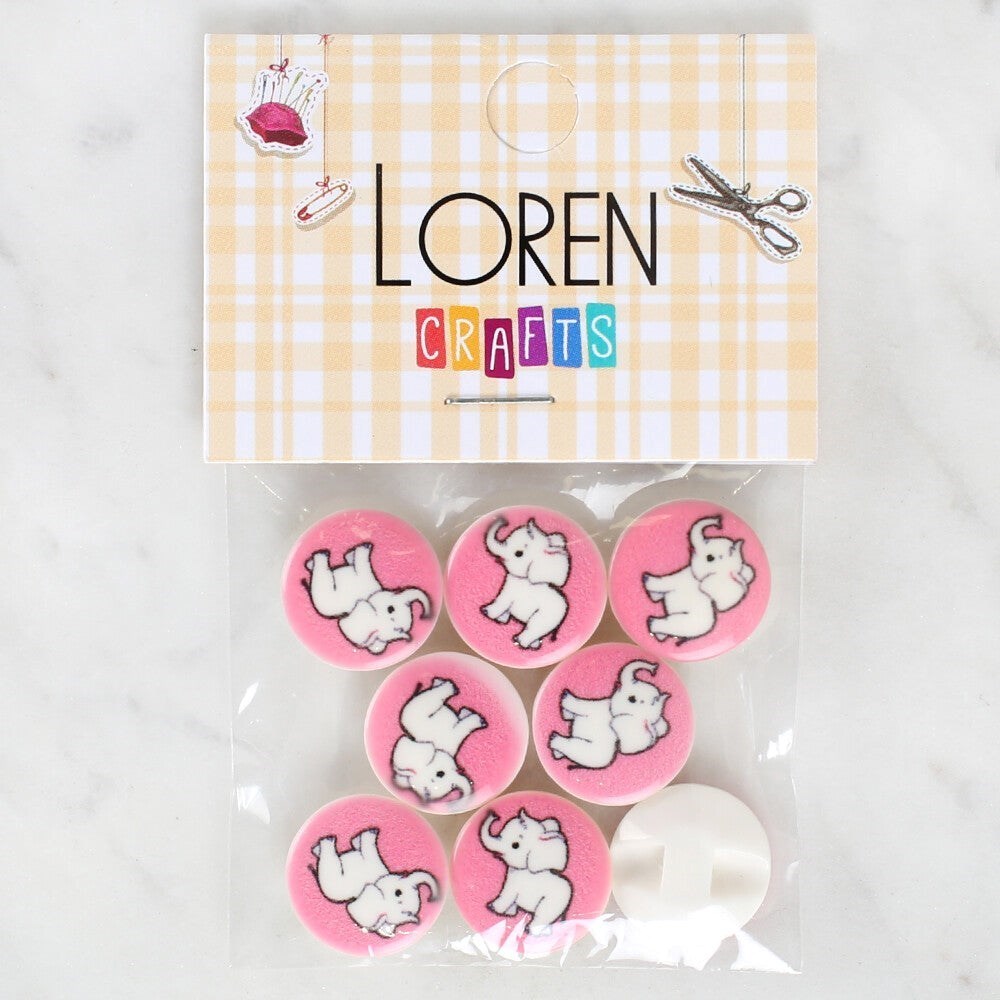 Loren Crafts 8'Li Fil Düğme - 1041