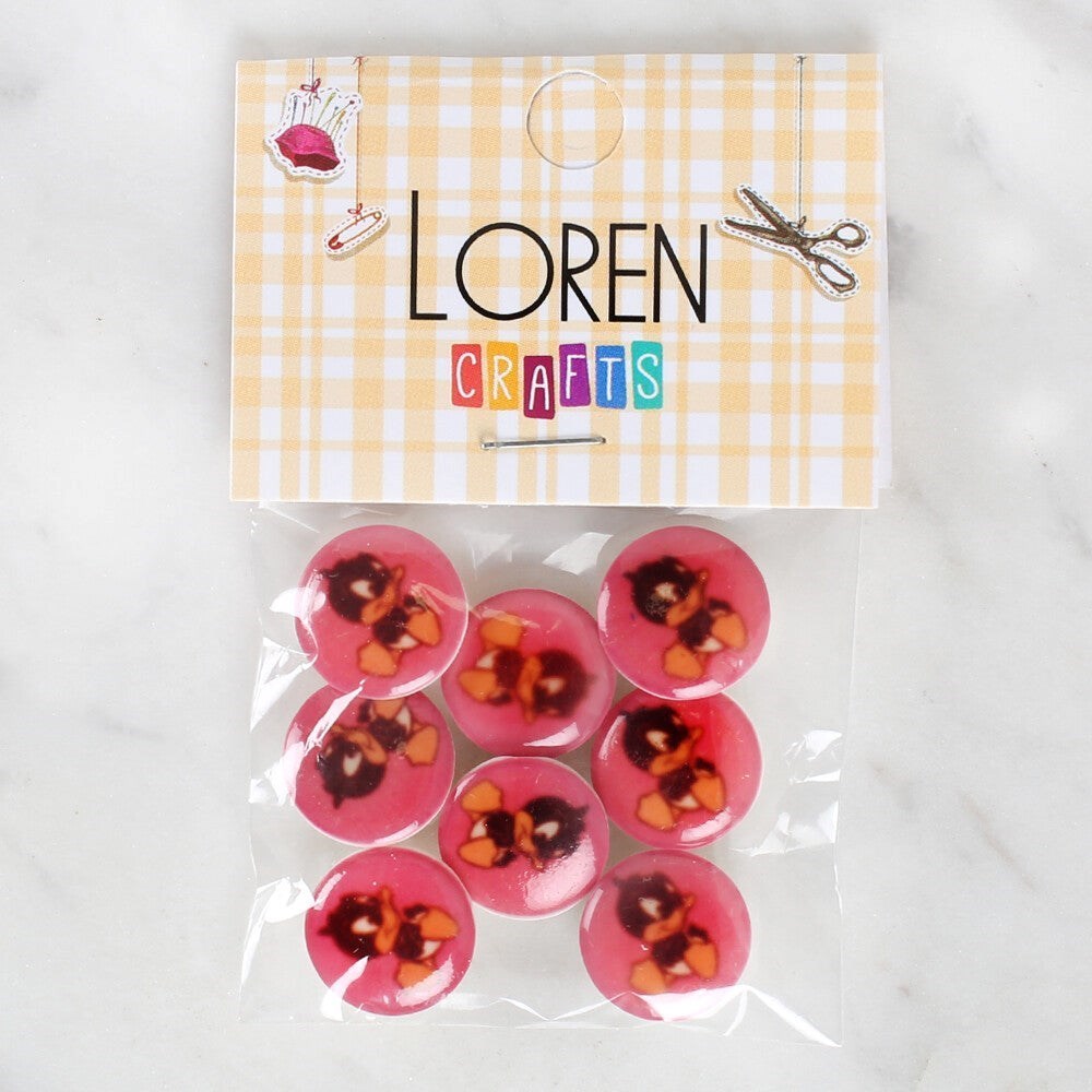 Loren Crafts 8'Li Ördek Düğme - 1209