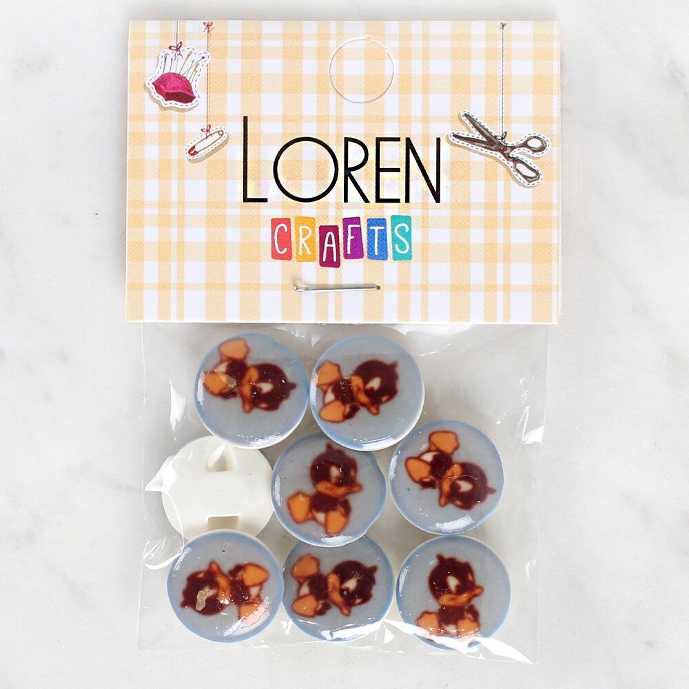 Loren Crafts 8'Li Ördek Düğme - 1211