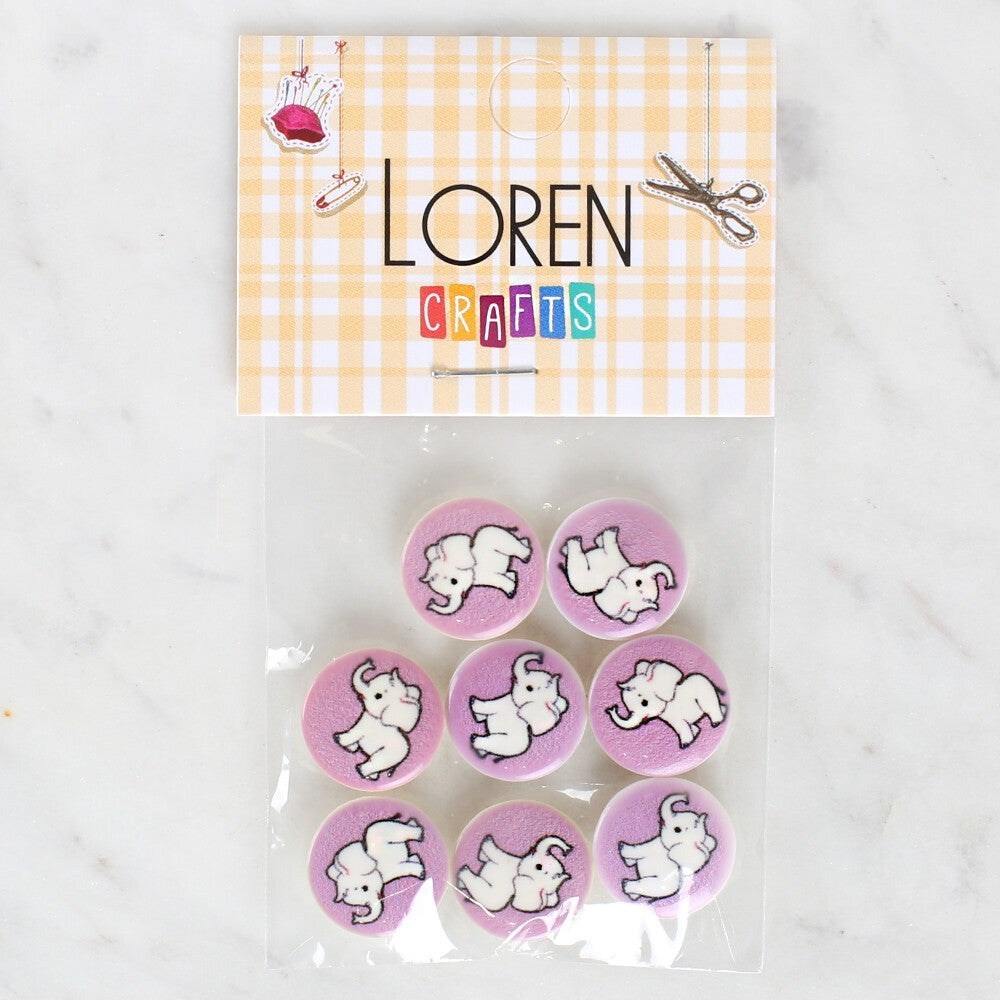 Loren Crafts 8'Li Fil Düğme - 1040