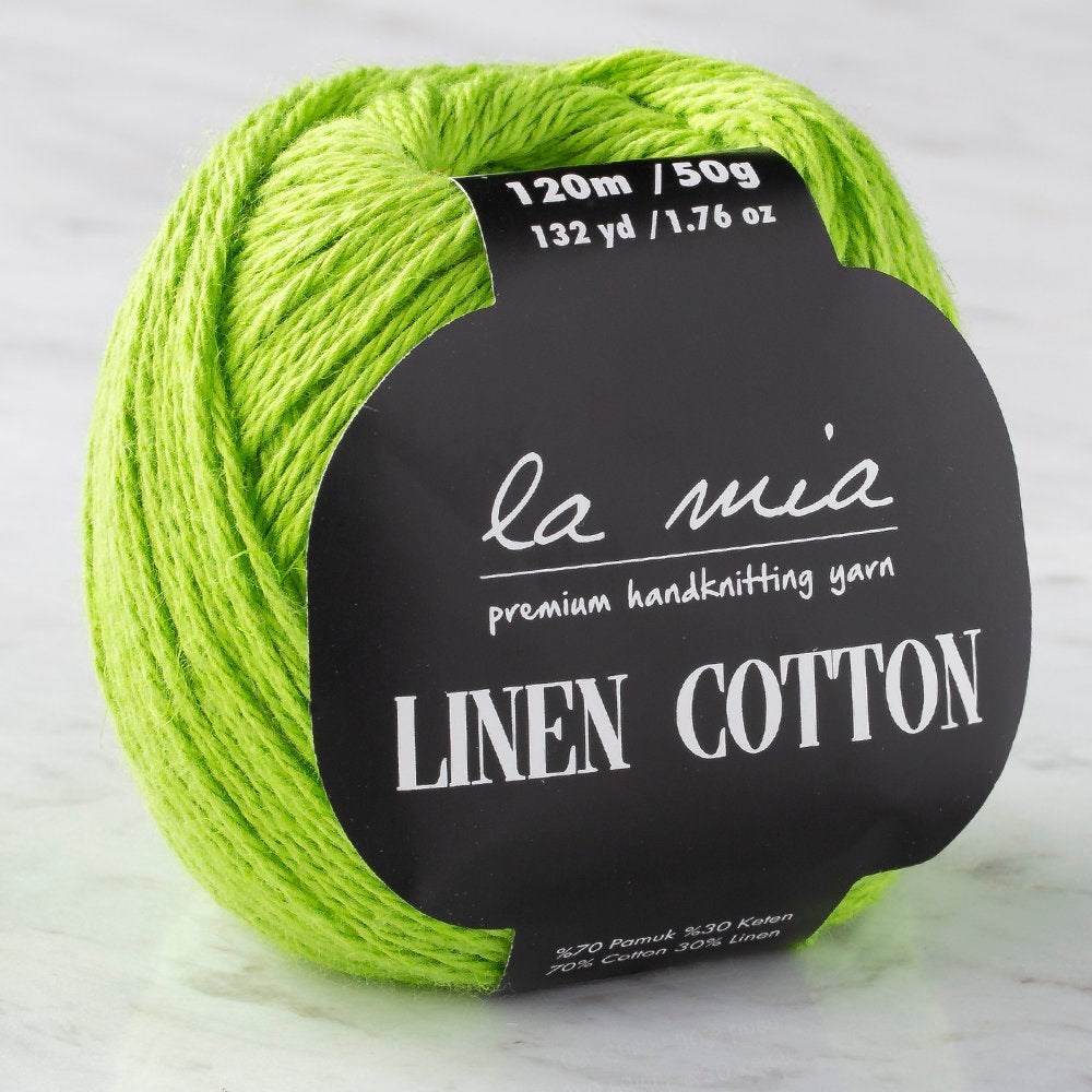 La Mia Linen Açık Yeşil El Örgü İpi - L186 - 33866