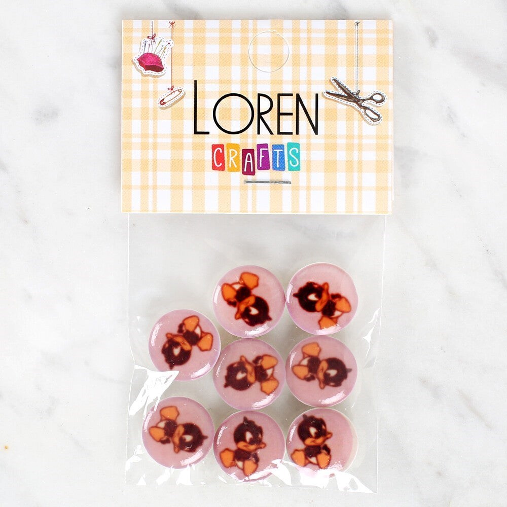 Loren Crafts 8'Li Ördek Düğme - 1205