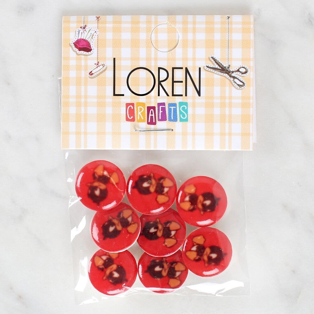 Loren Crafts 8'Li Ördek Düğme - 1207