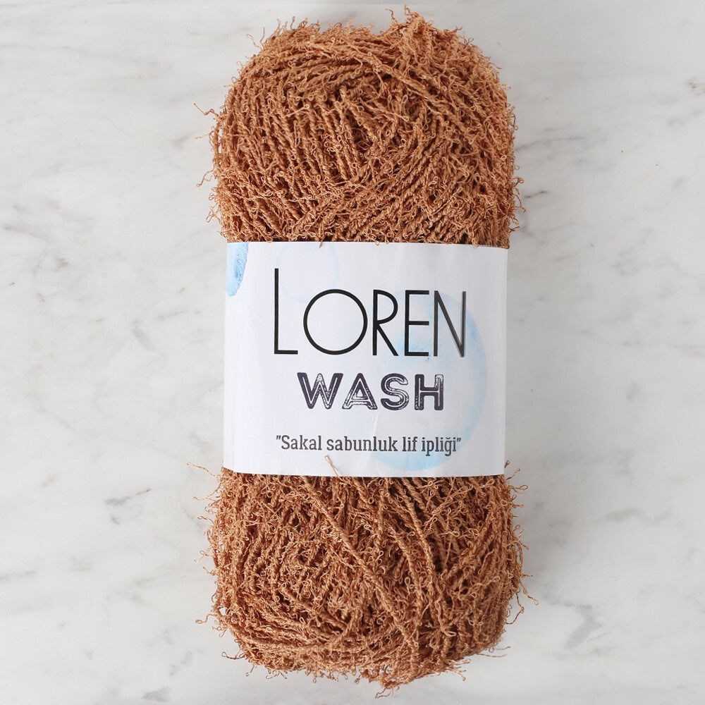 Loren Wash Kahverengi El Örgü İpi - R144 - 34035
