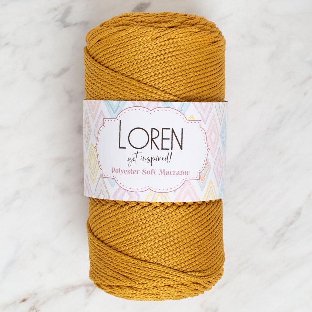 Loren Polyester Soft Macrame Hardal El Örgü İpi - Lm061 - 34449