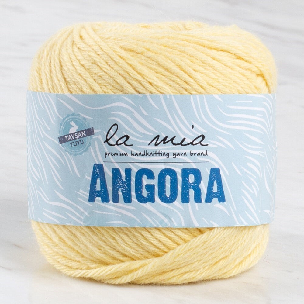 La Mia Angora 50Gr Sarı El Örgü İpi - L124 - 33796