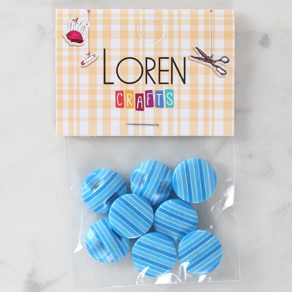 Loren Crafts 8'Li Desenli Düğme - 1099
