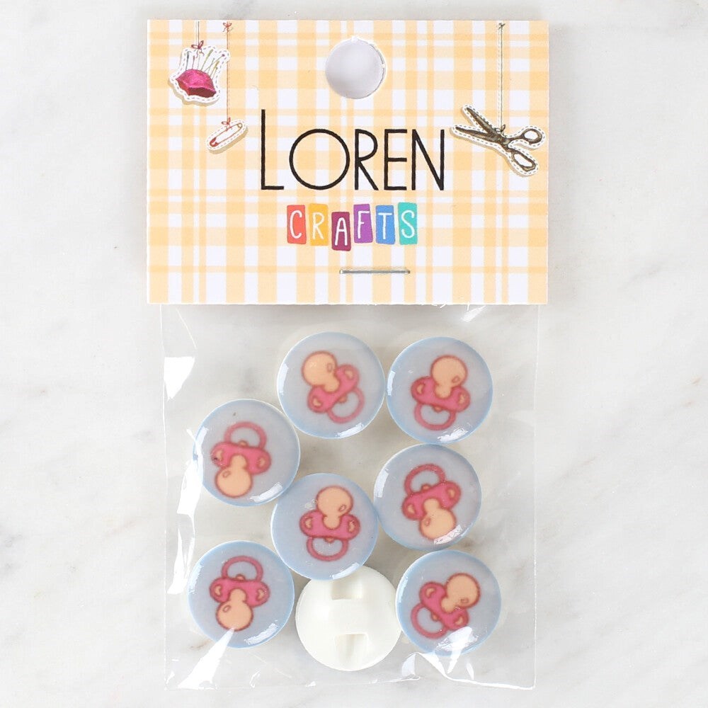 Loren Crafts 8'Li Emzik Düğme - 1010