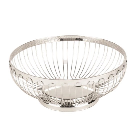 Platin Yuvarlak Küçük Ekmek Sepeti - 31878