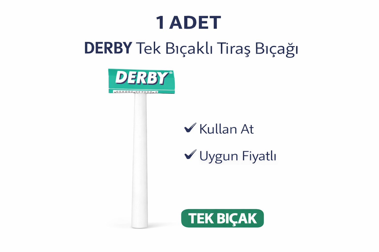 Derby Tek Bıçaklı Tıraş Bıçağı Avantajlı Paket Seçenekleri 1 ADET