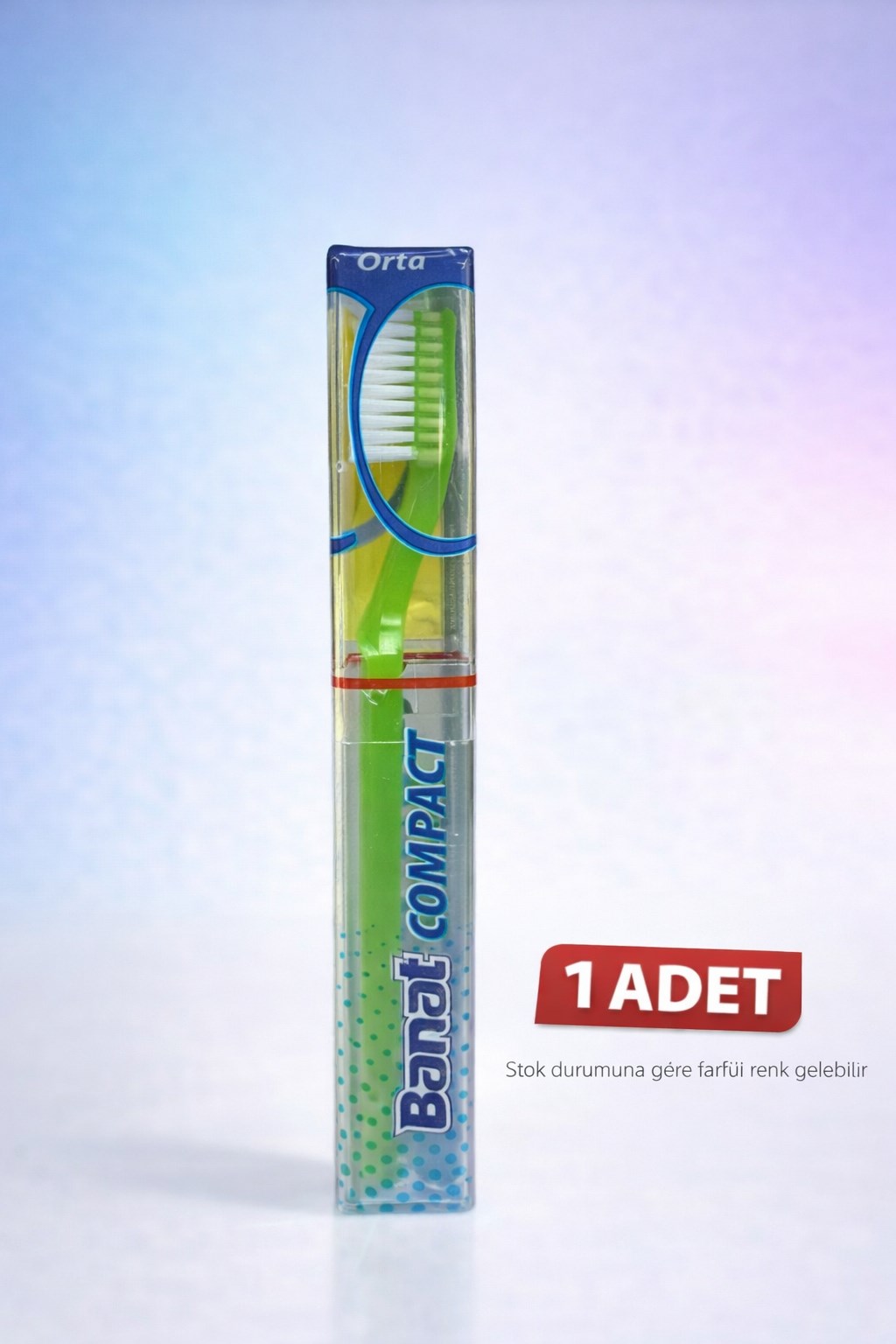 Banat Compact Kutulu Diş Fırçası 1 Adet Orta Sert Koruyucu Kapaklı