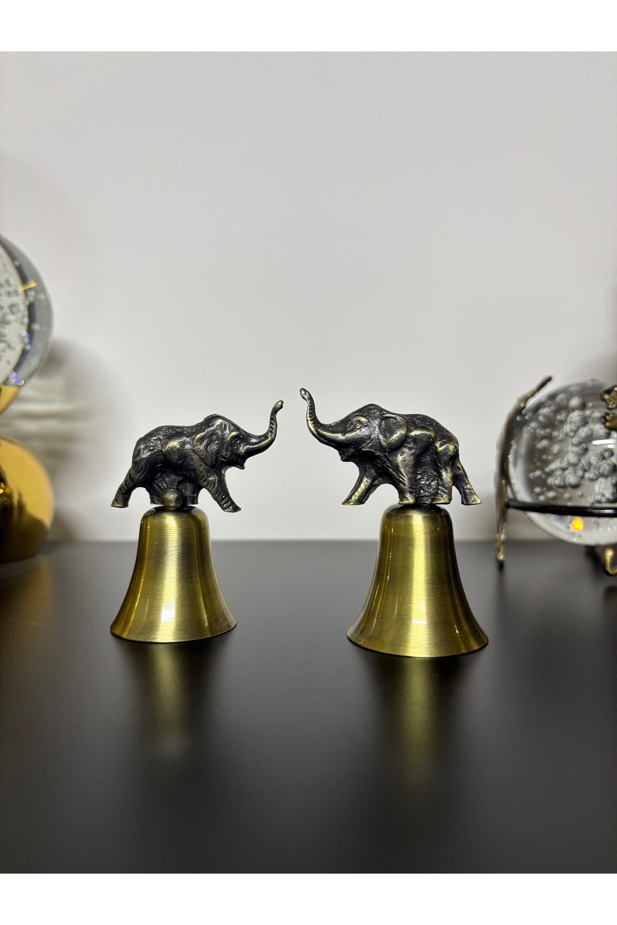 ŞANS FİLLİ ÇAN MUM SÖNDÜRÜCÜ-ESKİTME (ANTİK BRONZ)