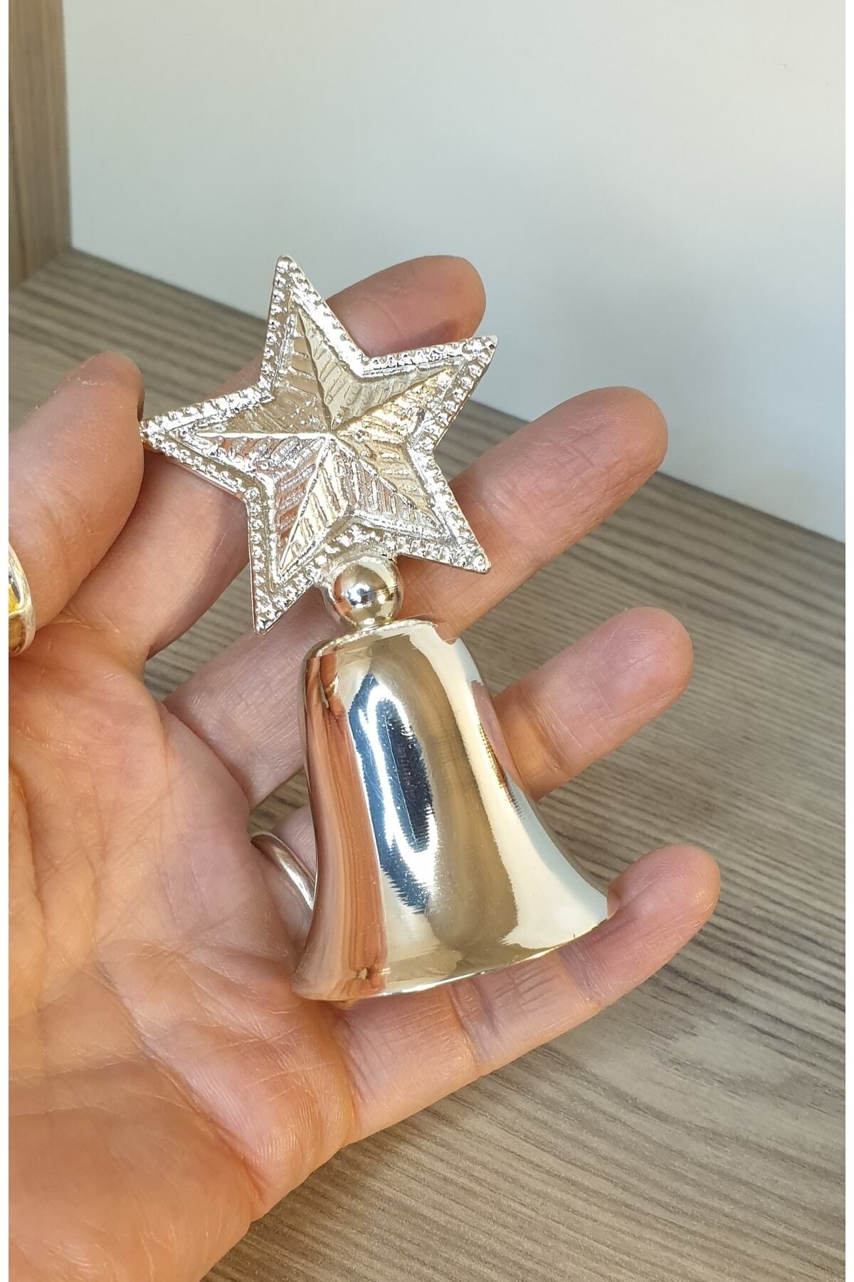 Yıldız Tepelikli Metal Çan Mum Söndürücü-gümüş