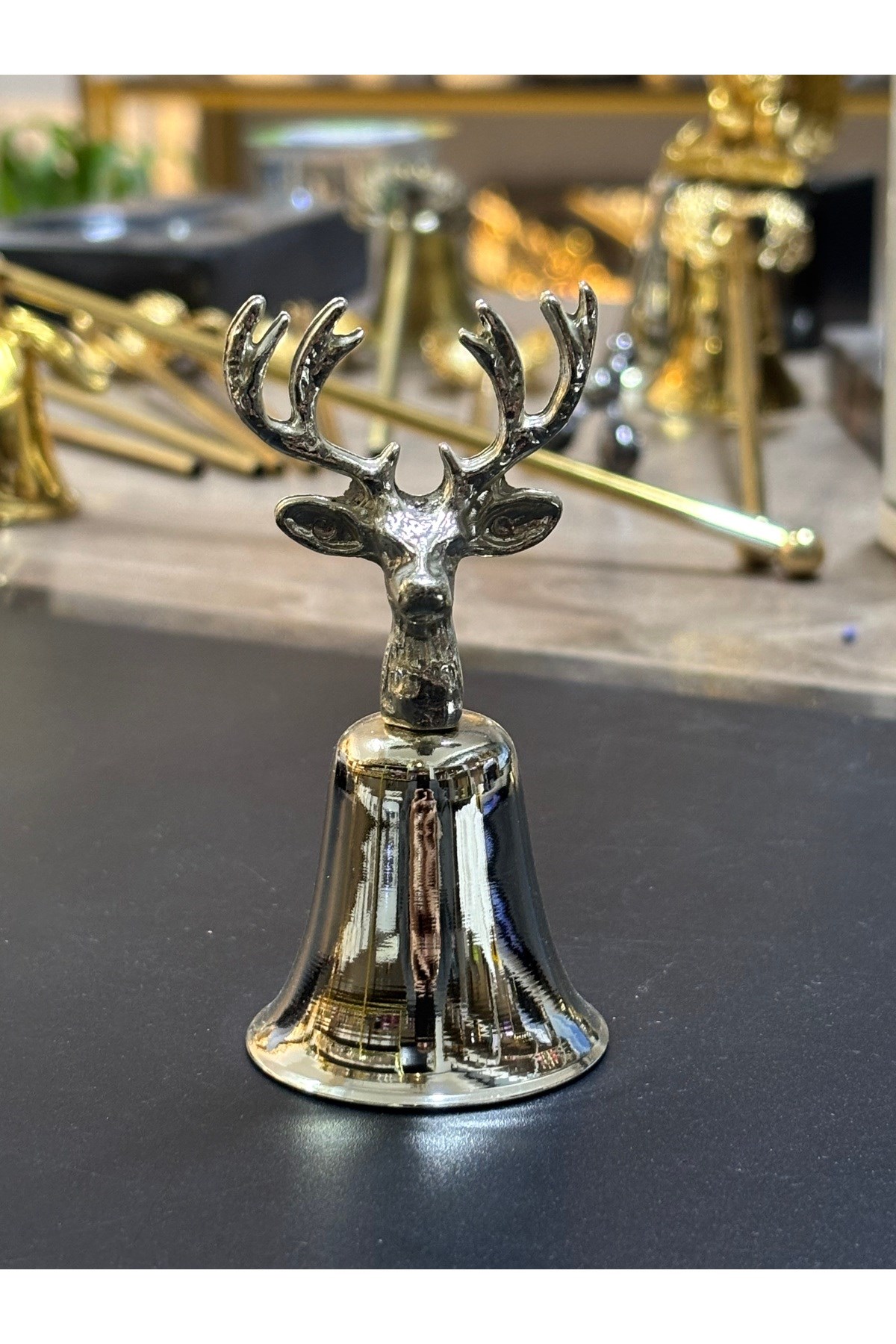 GEYİK KAFALI ÇAN MUM SÖNDÜRÜCÜ-GÜMÜŞ