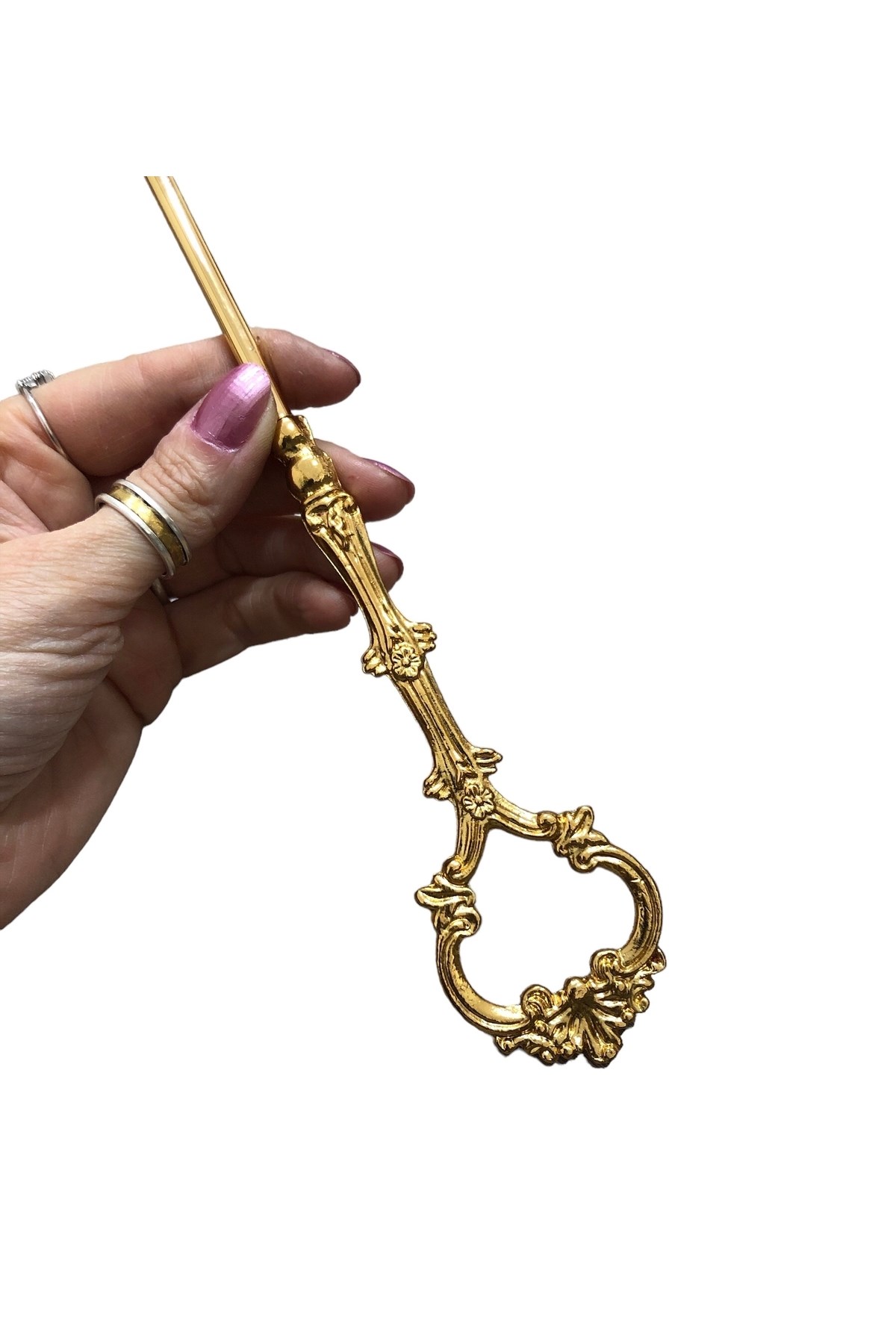 Antik Kulplu Mum Söndürücü-GOLD