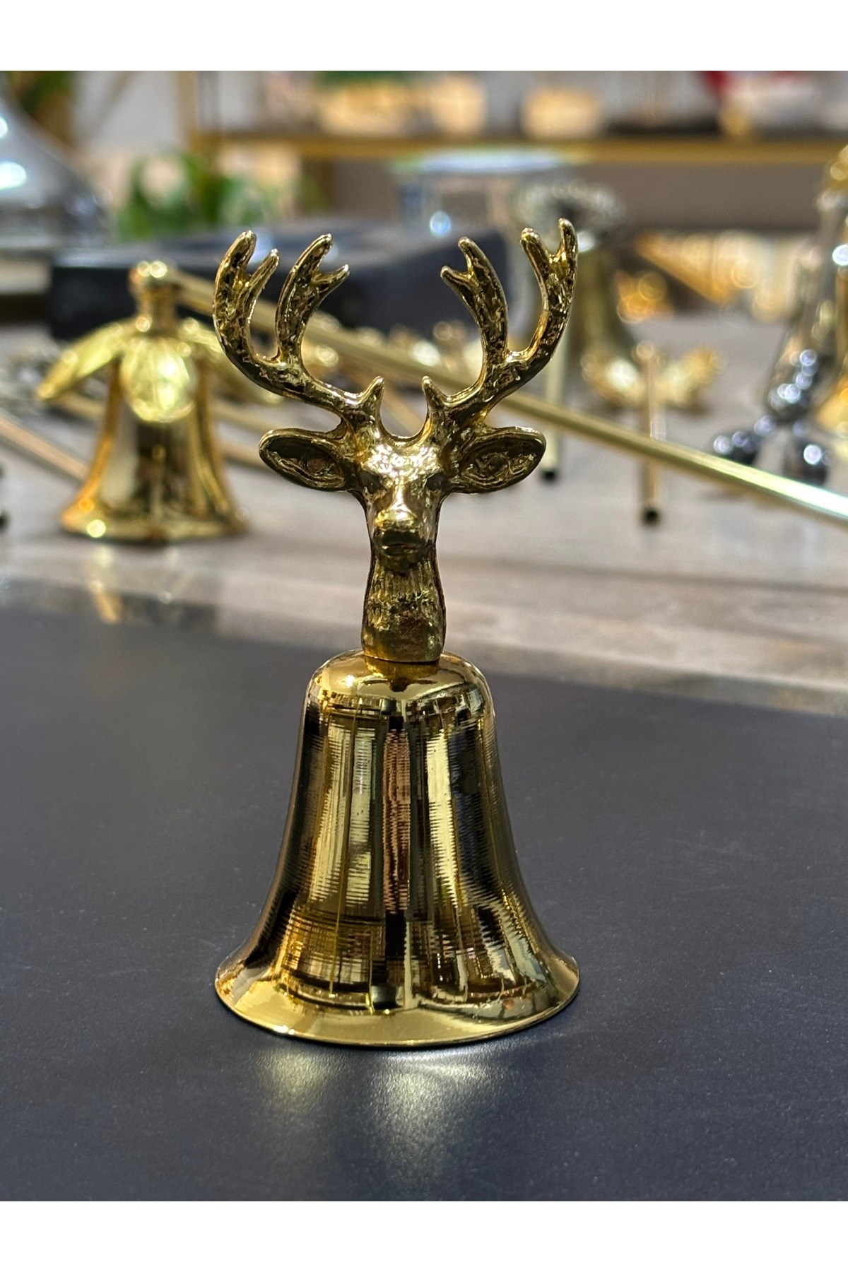 GEYİK KAFALI ÇAN MUM SÖNDÜRÜCÜ-GOLD