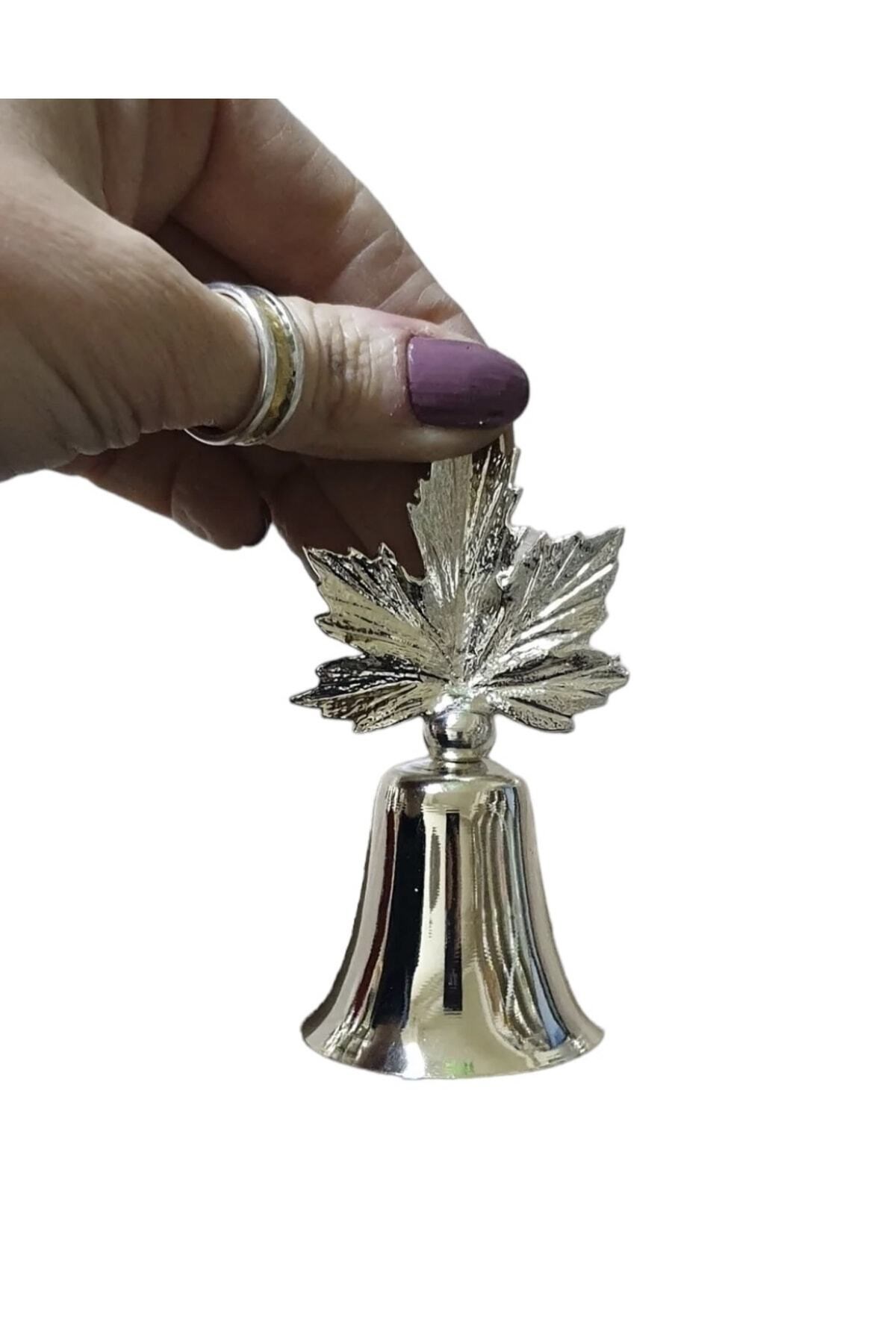Asma Yapraklı Metal Çan Mum Söndürücü-gümüş