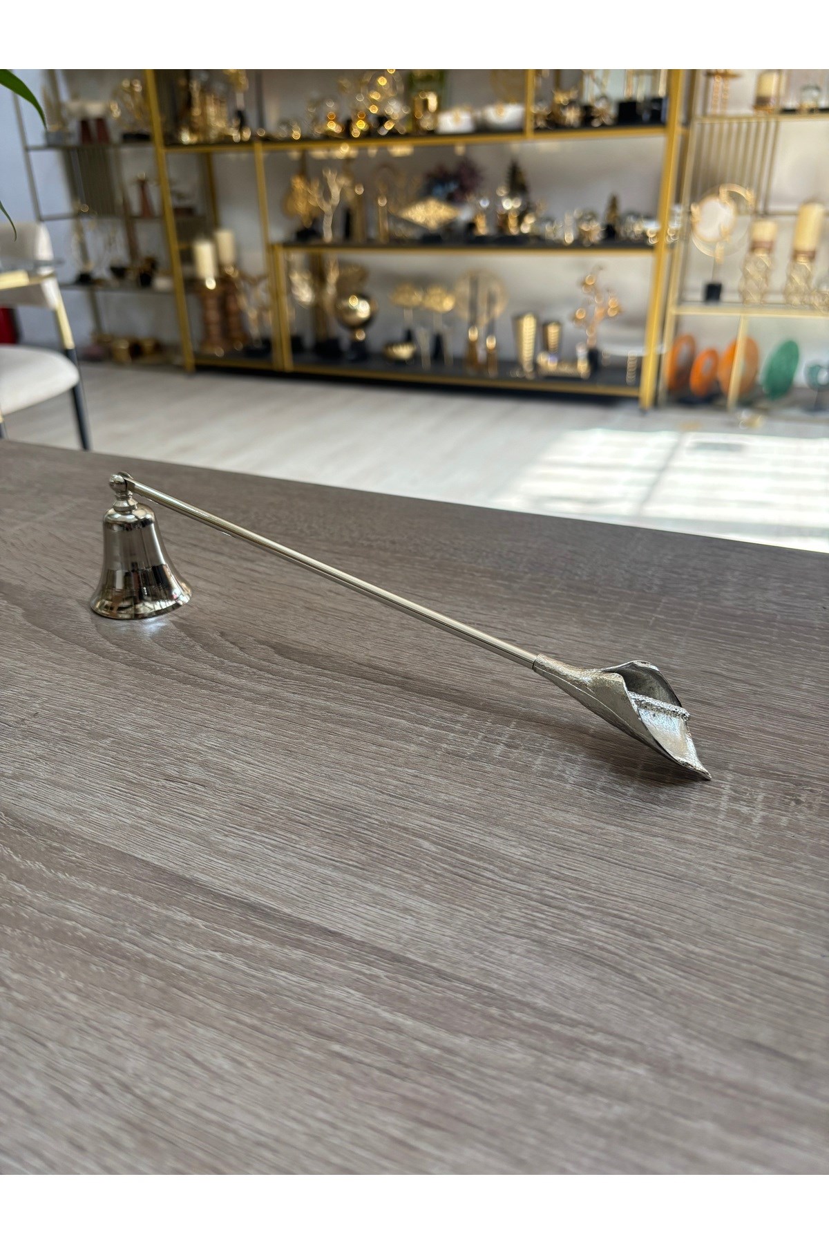 GALA ÇİÇEĞİ MUM SÖNDÜRÜCÜ-GÜMÜŞ