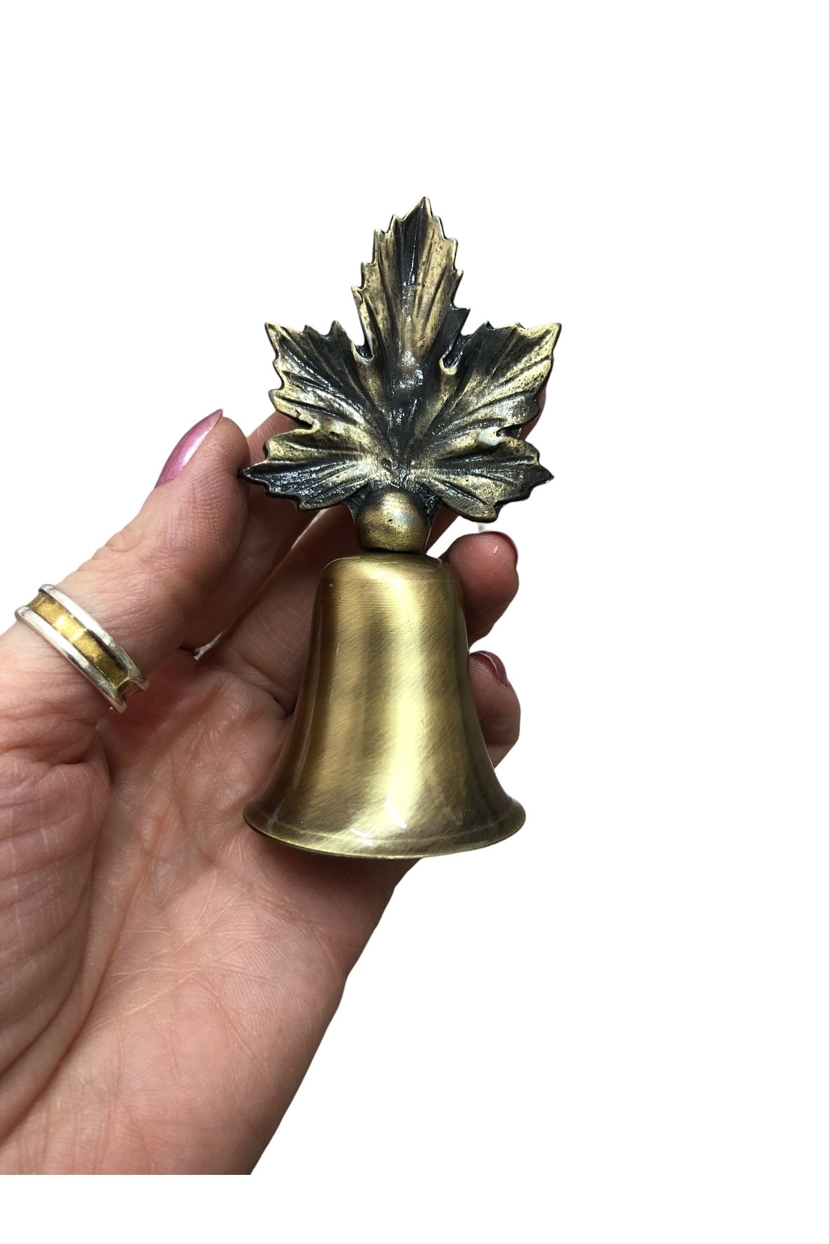 Asma Yapraklı Metal Çan Mum Söndürücü-eskitme