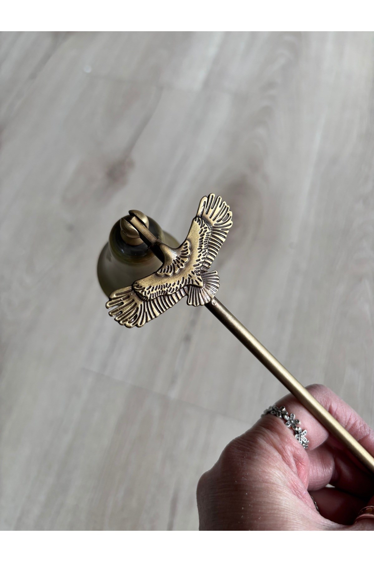 ANTİK GOLD GÜNEŞ KARTALI MUM SÖNDÜRÜCÜ-ANTİK BRONZ