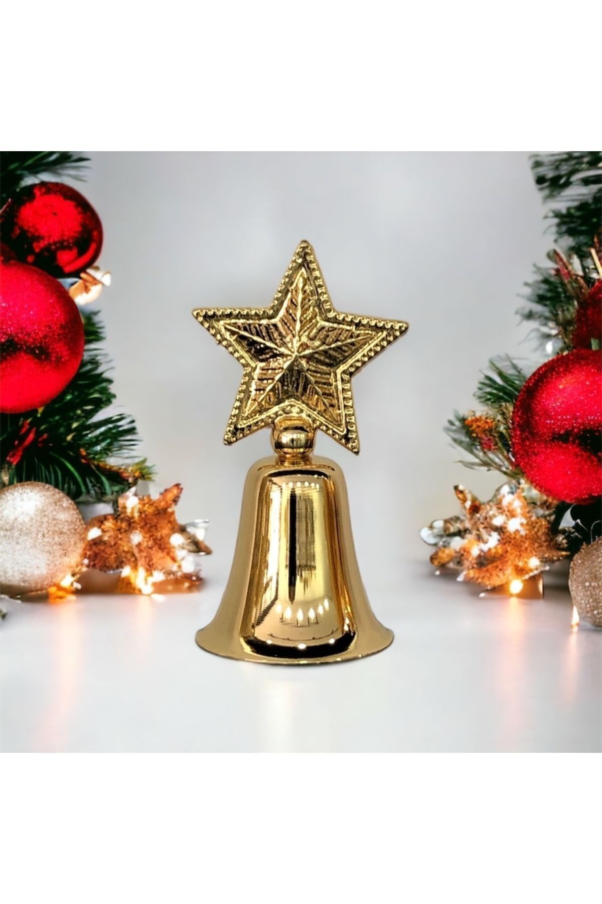 Yıldız Tepelikli Metal Çan Mum Söndürücü -gold