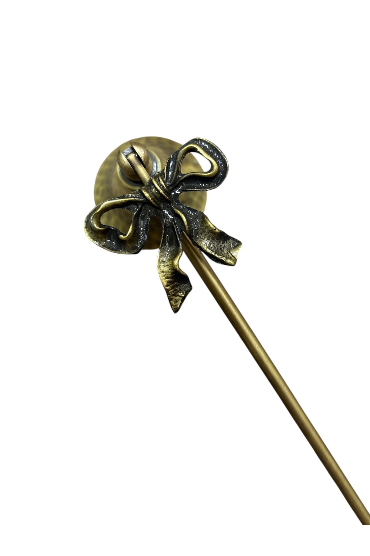 PİRİNÇ KAPLAMA FİYONKLU METAL MUM SÖNDÜRÜCÜ-ANTİK BRONZ