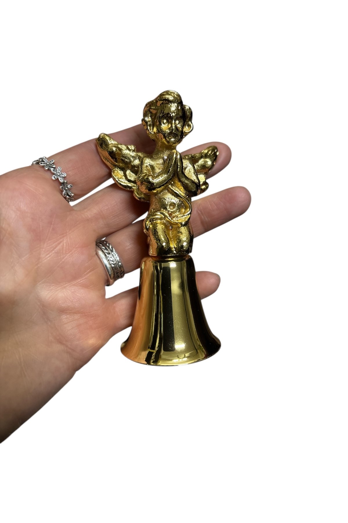 BÜYÜK DUA EDEN MELEKLİ ÇAN MUM SÖNDÜRÜCÜ-GOLD