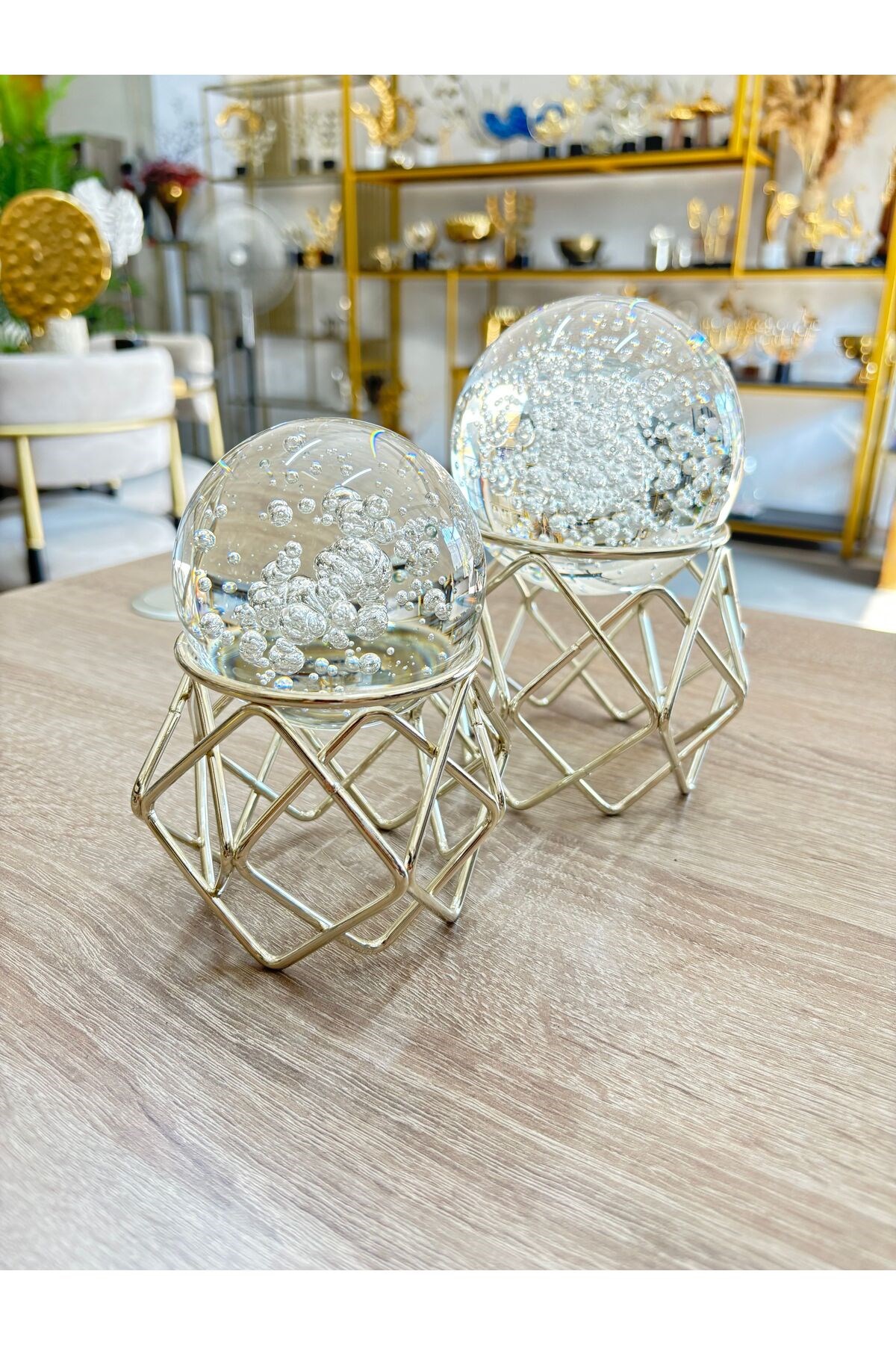 TEL ÖRGÜ DEKORATİF CAM TOP-GÜMÜŞ