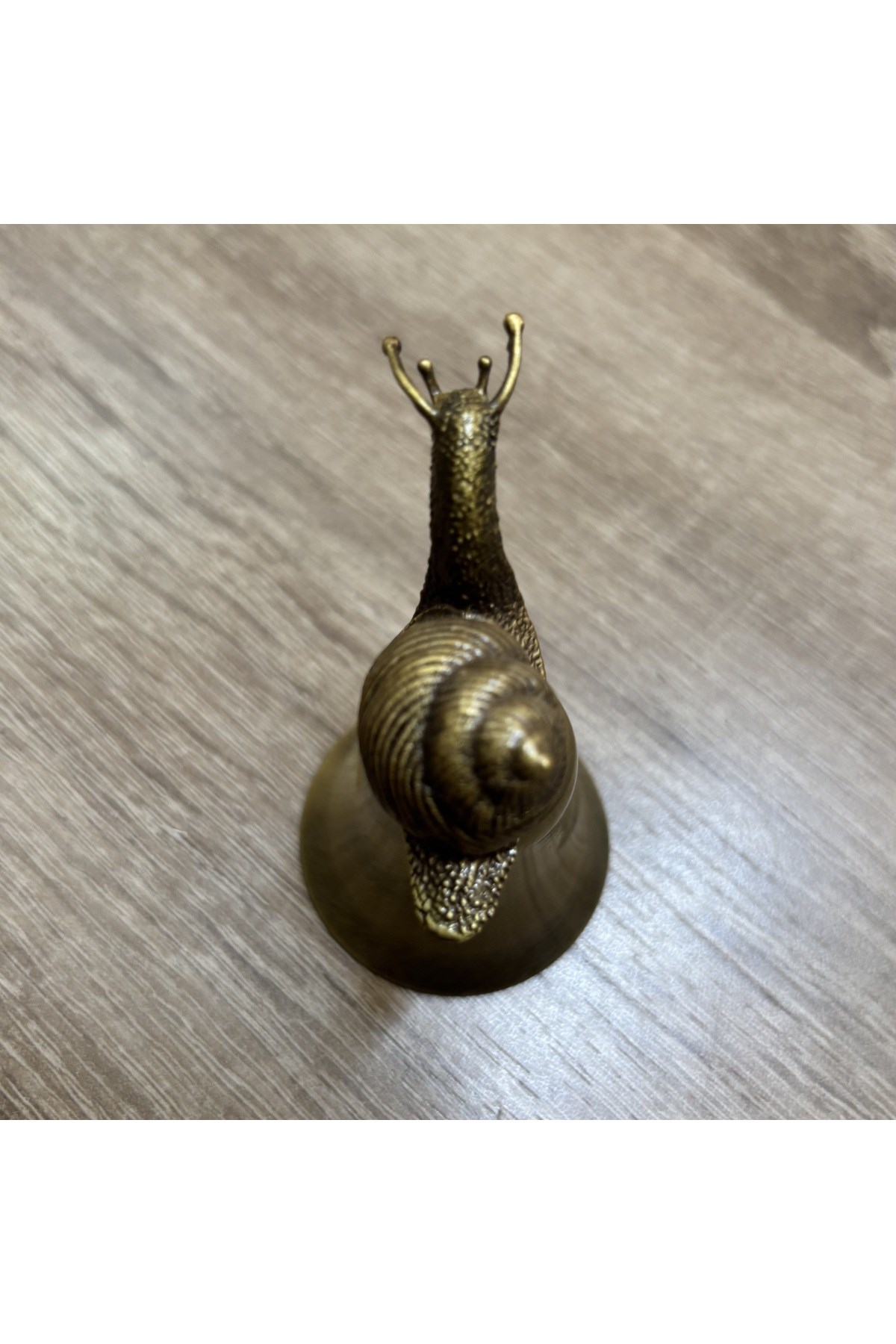 PİRİNÇ DÖKÜM SALYANGOZLU ÇAN MUM SÖNDÜRÜCÜ-ANTİK BRONZ