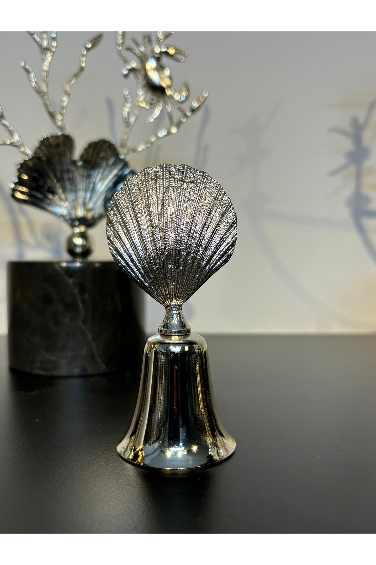 DENİZ KABUKLU ÇAN MUM SÖNDÜRÜCÜ-GÜMÜŞ