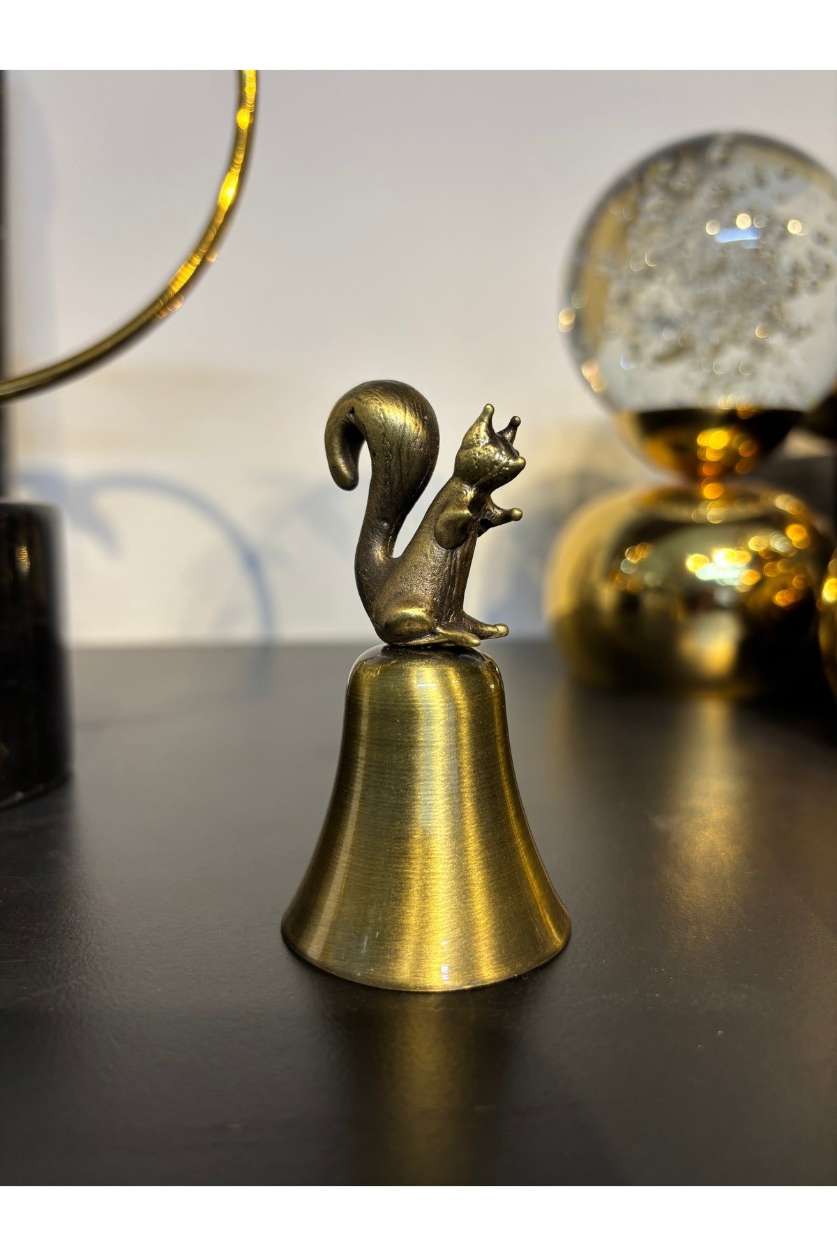 SİNCAPLI ÇAN MUM SÖNDÜRÜCÜ-BRONZ (ANTİK)