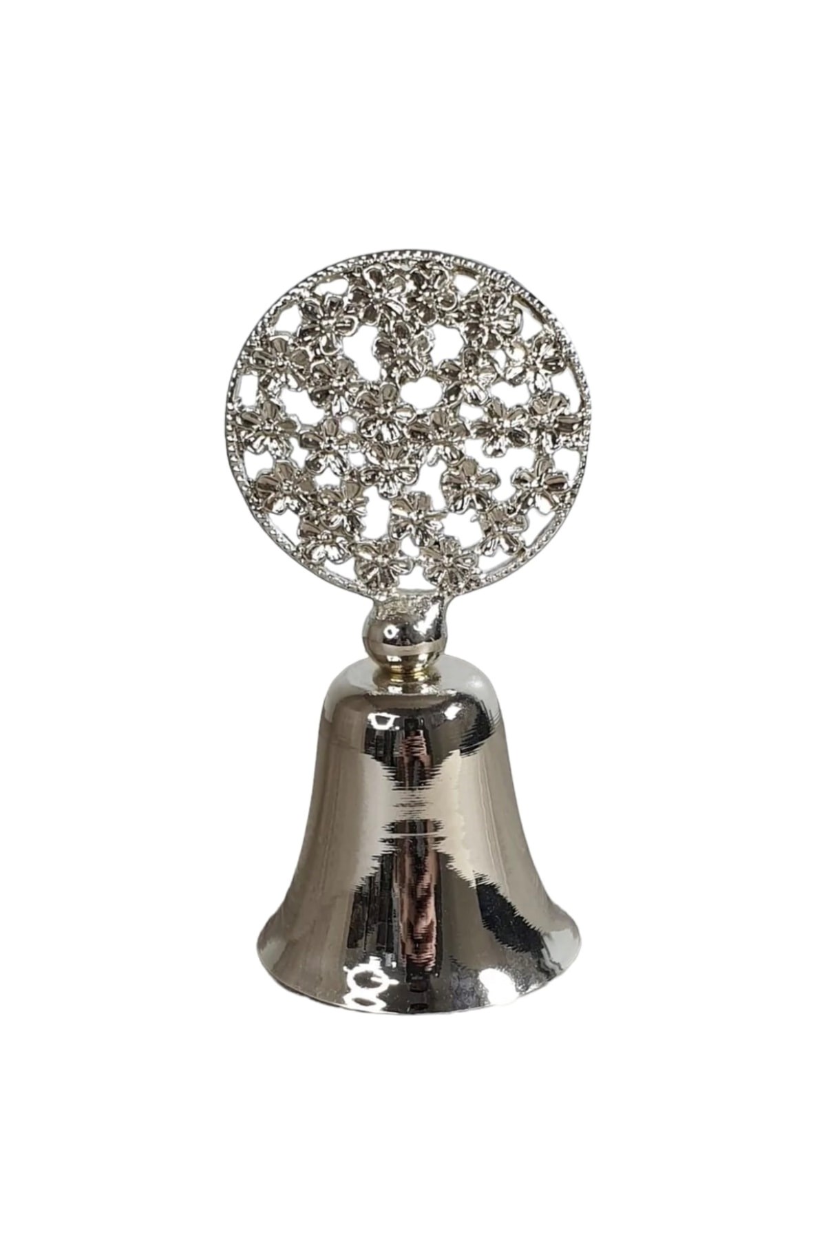 Çiçekli Çan Mum Söndürücü-gümüş