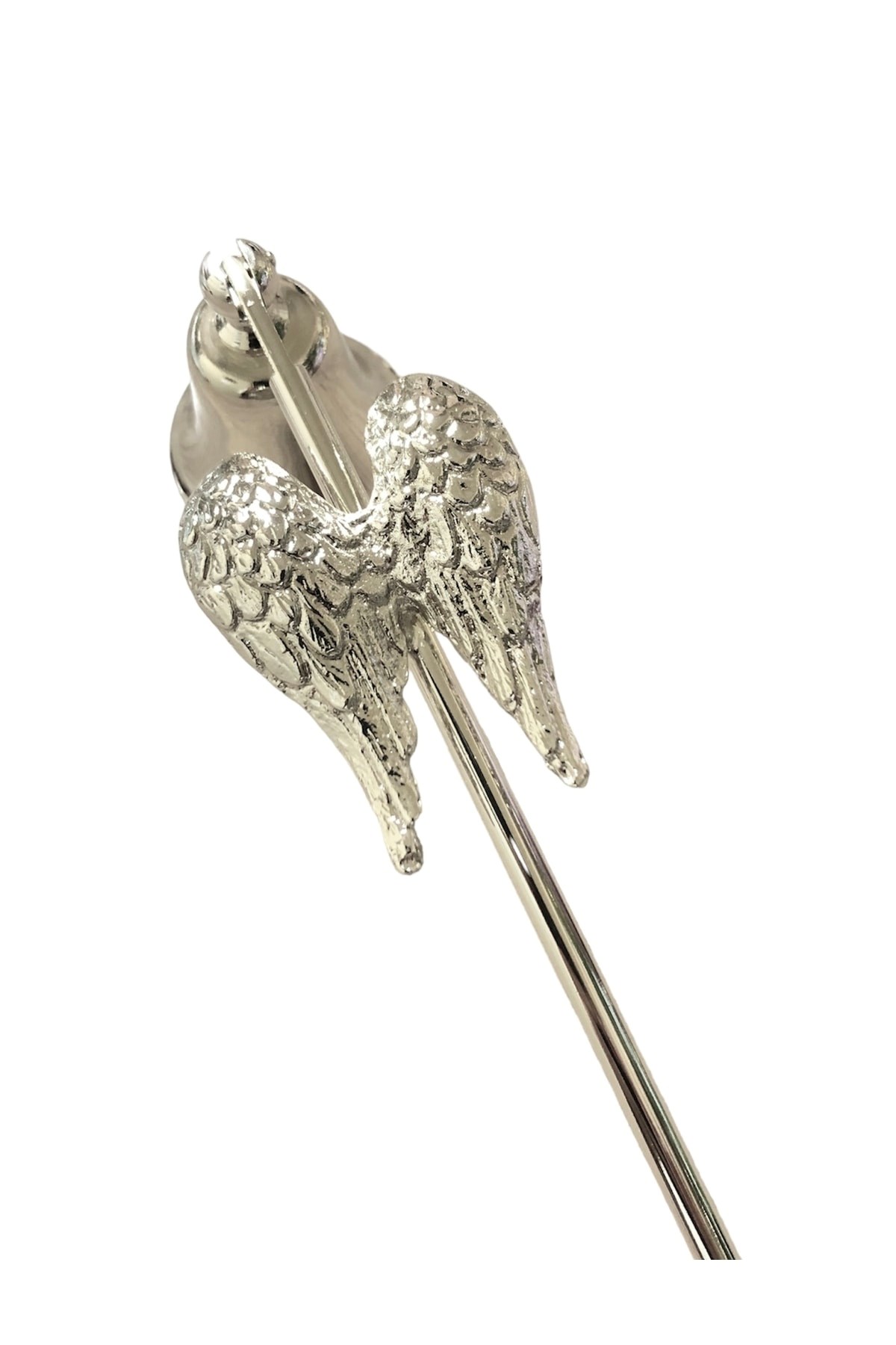 Pirinç Döküm Büyük Melek Kanatlı Metal Mum Söndürücü-gümüş