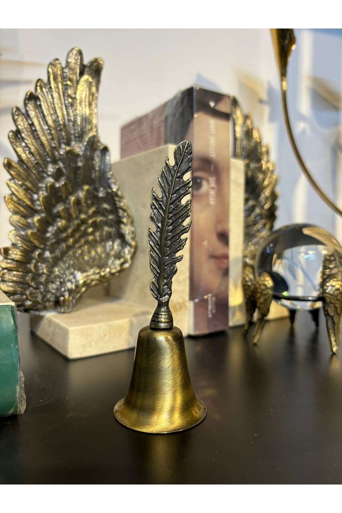 Tüy Tepeli Mum Söndürücü Çan-eskitme (antik)