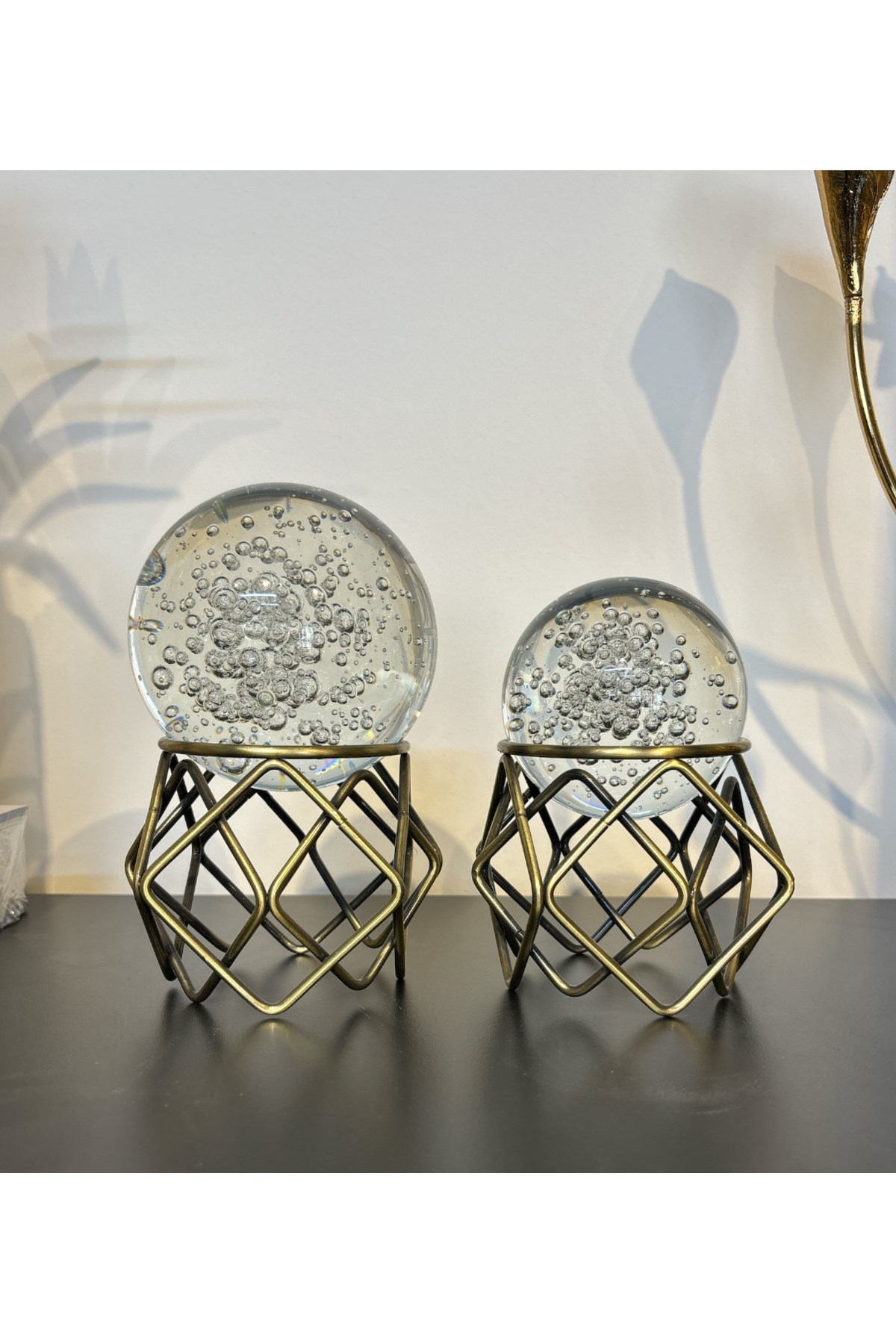 TEL ÖRGÜ DEKORATİF CAM TOP-ESKİTME (ANTİK BRONZ)