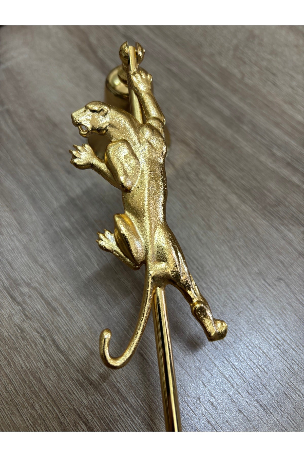 PİRİNÇ KAPLAMA PANTERLİ METAL MUM SÖNDÜRÜCÜ-GOLD