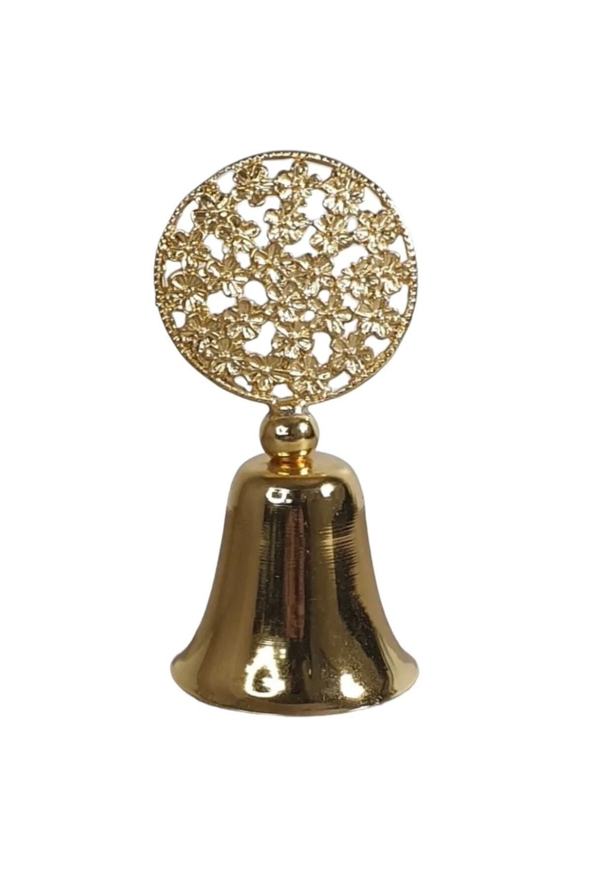 Çiçekli Çan Mum Söndürücü-gold