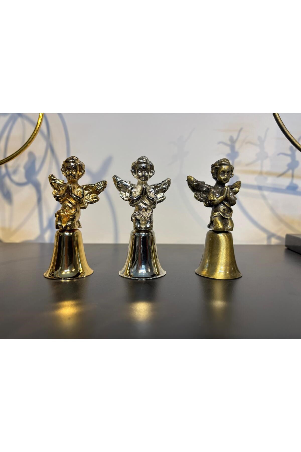 BÜYÜK DUA EDEN MELEKLİ ÇAN MUM SÖNDÜRÜCÜ-BRONZ ANTİK