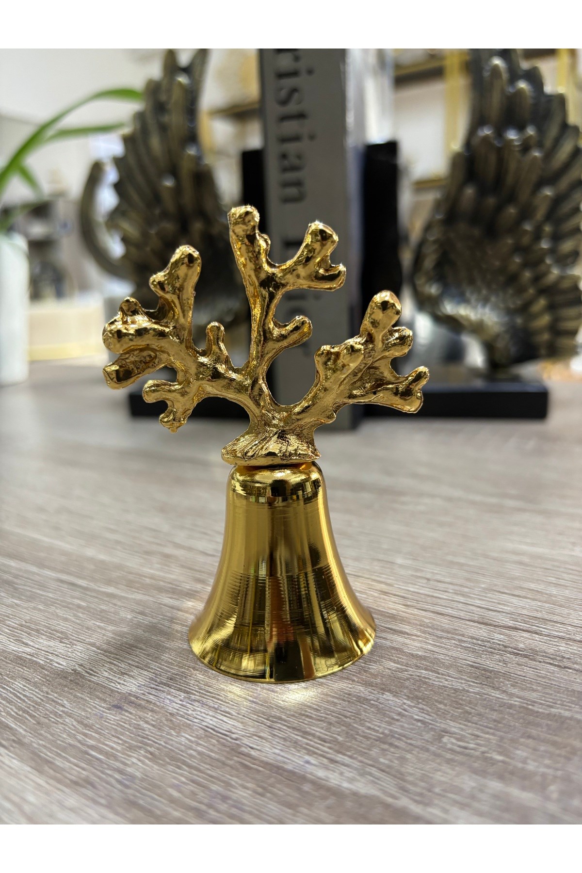 Mercan Tepeli Metal Çan Mum Söndürücü-gold