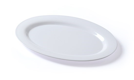 Oval Düzleştirilmiş Tabak 35Cm / Beyaz - 30105