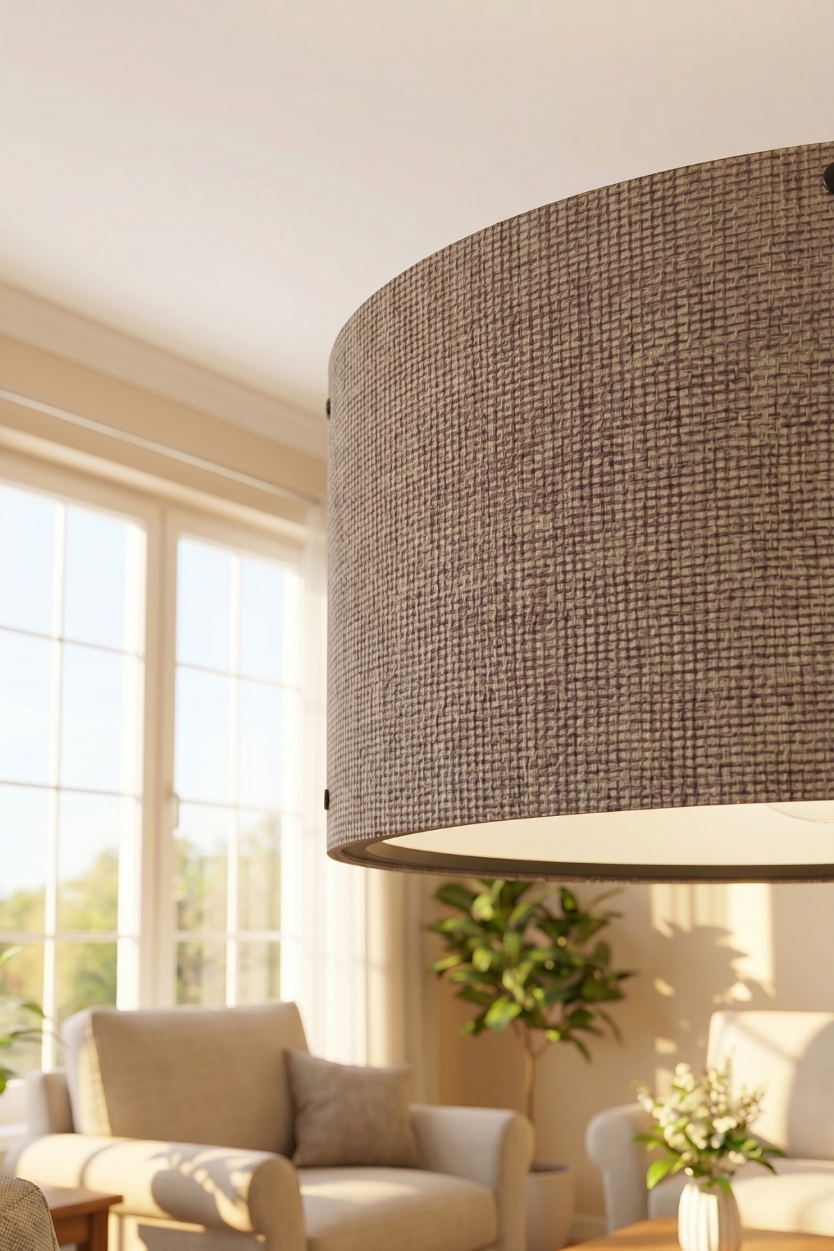 Vizon Kumaş Başlıklı Sarkıt Avize 35 CM — GÖKDAĞ GROUP — görsel 2