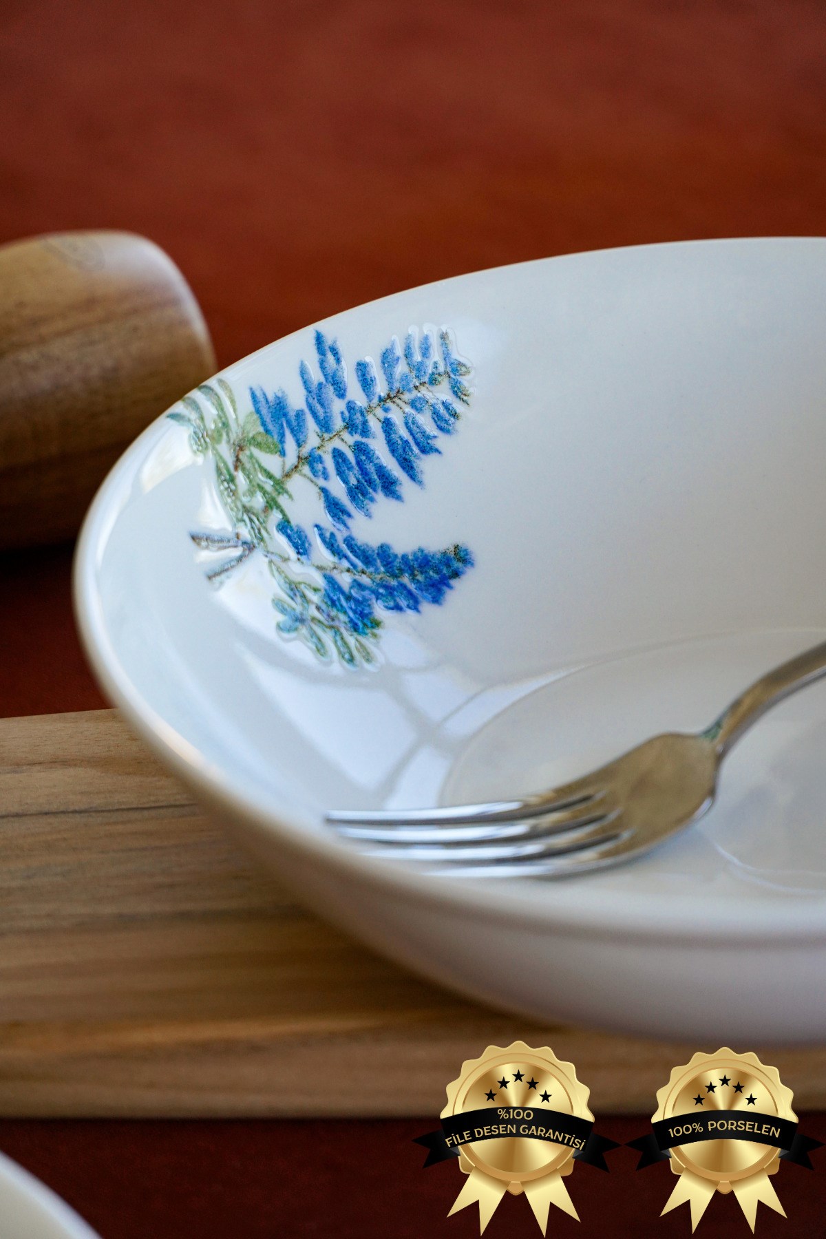 Hazeran 23cm 2'li Porselen Salata Tabağı