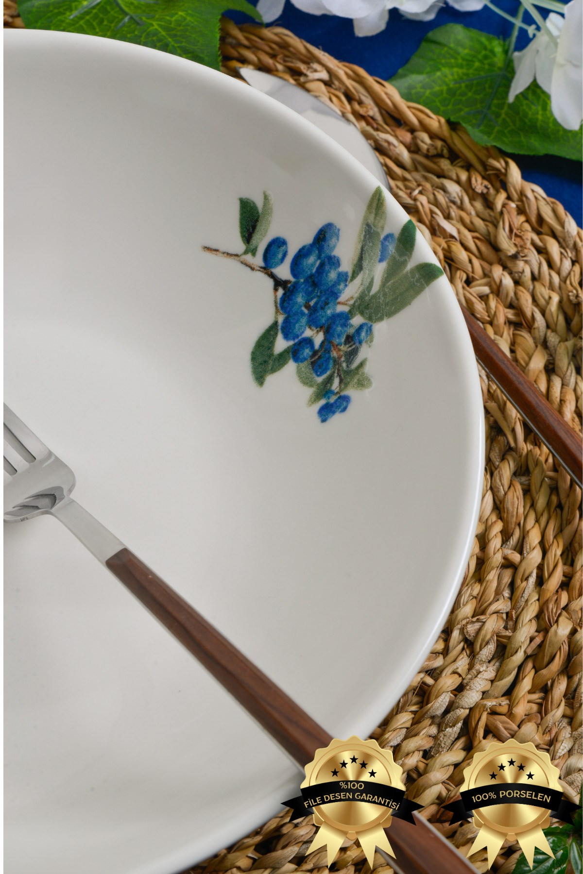 Arya 23cm 2'li Porselen Salata Tabağı