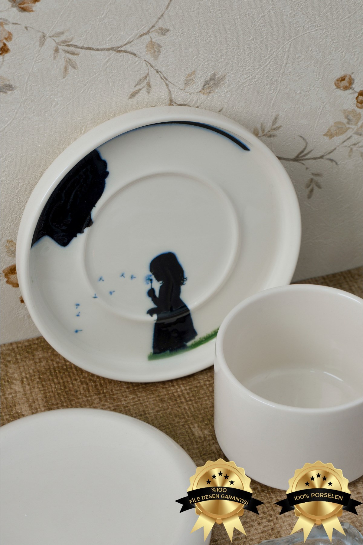 Beliz 4 Parça 2 Kişilik Porselen Çay Fincanı Takımı