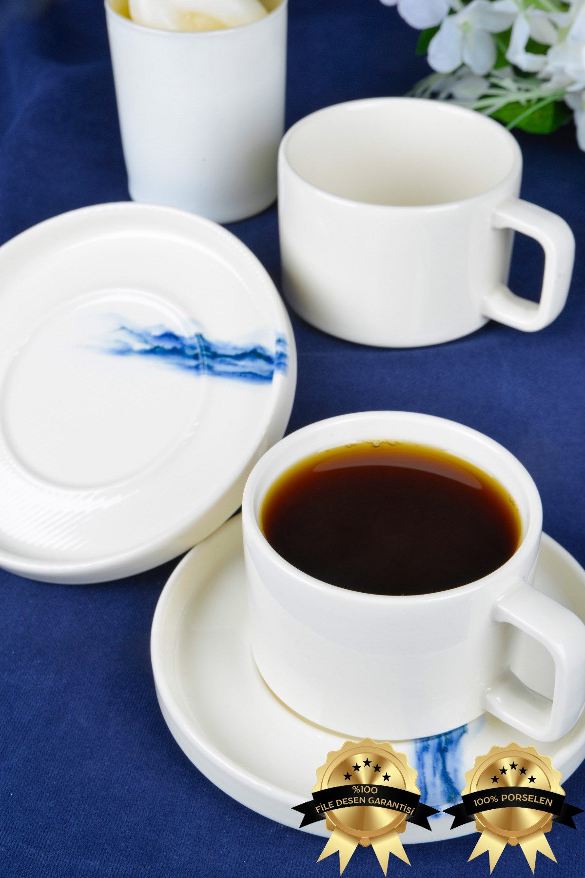 Toros 4 Parça 2 Kişilik Porselen Çay Fincan Takımı