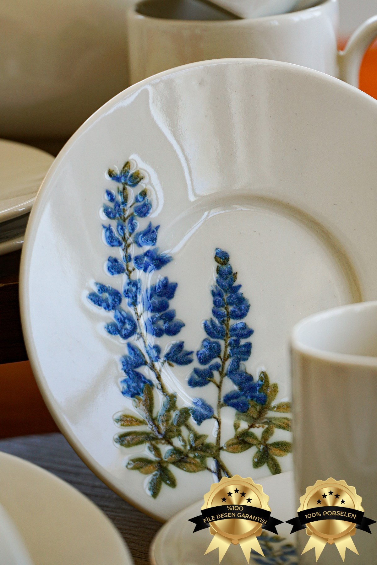 Hazeran 12 Parça 6 Kişilik 80 ml Porselen Kahve Fincan Takımı