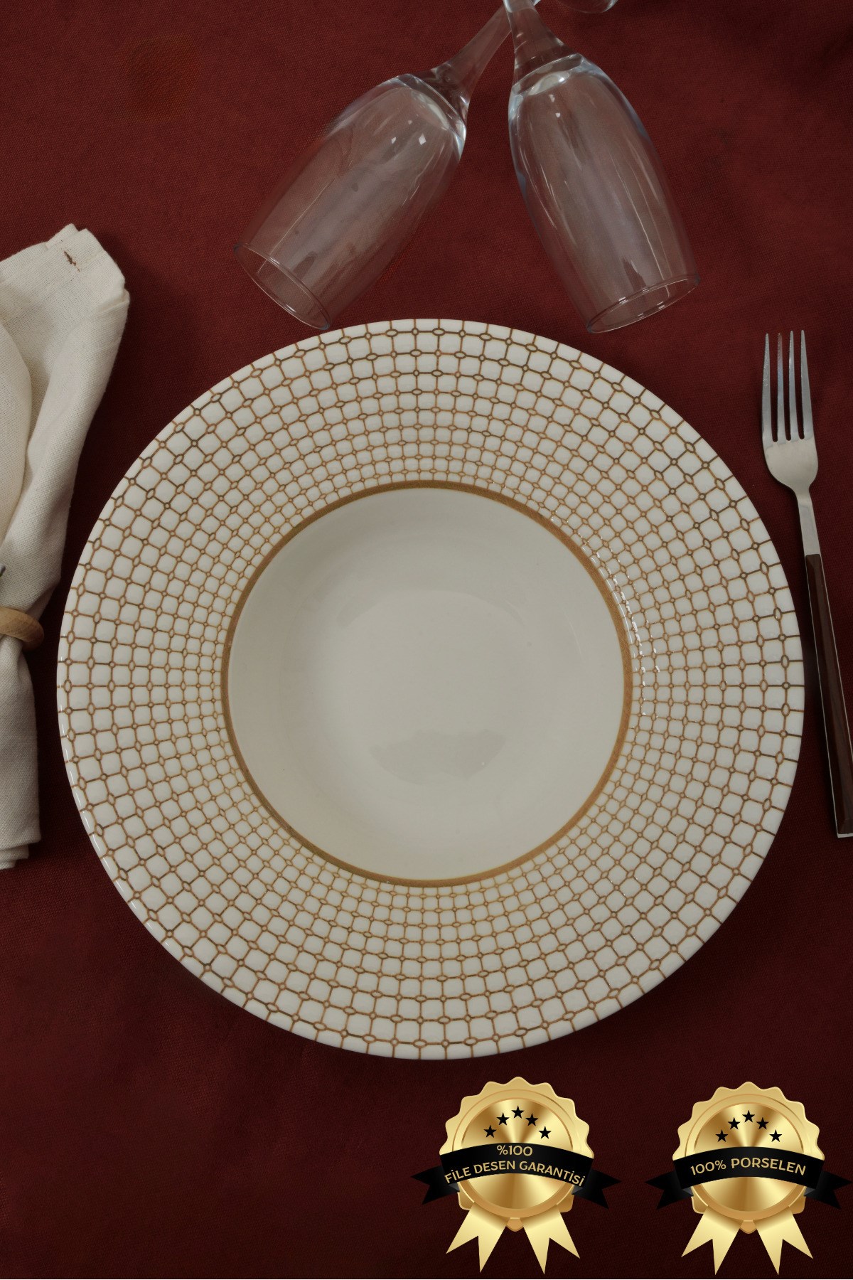 Petek 28cm Porselen Makarna Tabağı